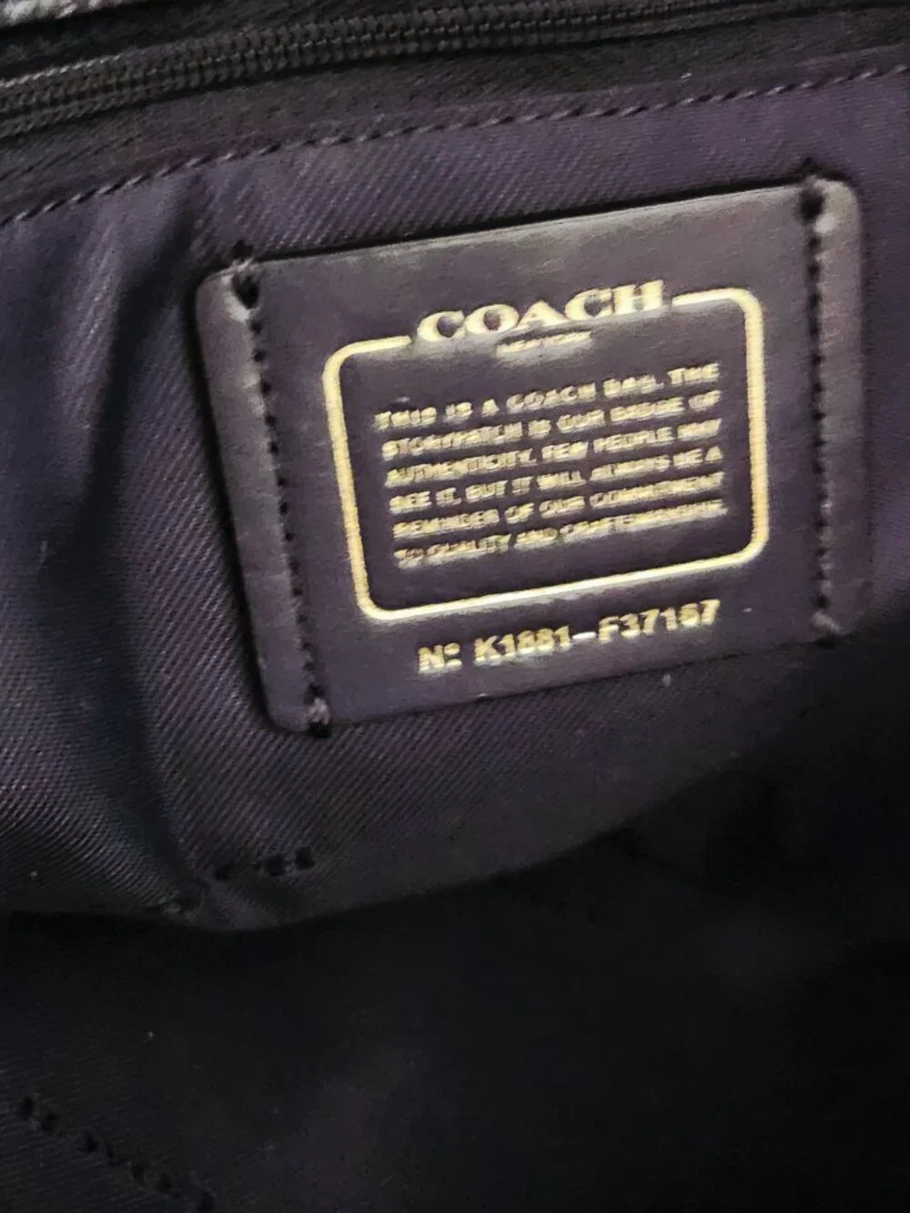 Like New Coach Mercer Midnight/ Blue Leather Shoulder Bag Tote Purse